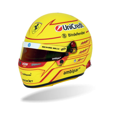 Bell 1:2 scale Lewis Hamilton 2025 Ferrari F1 mini helmet right profile view